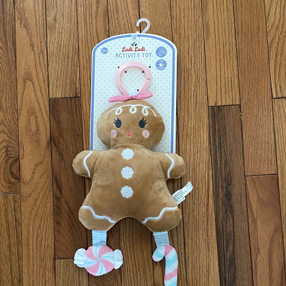 Gingerbread Activity Toy - Brown and Pink